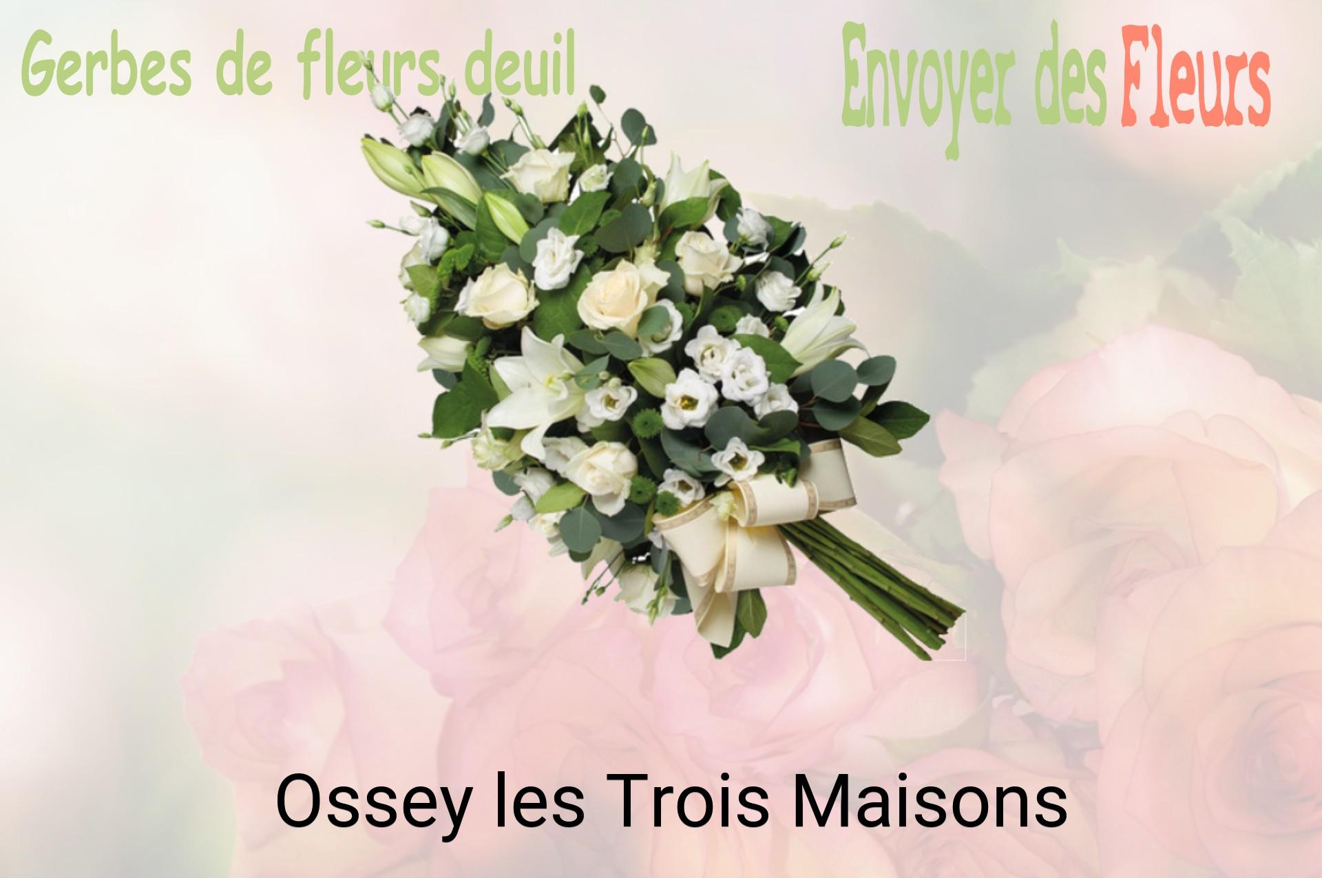 Gerbe de fleurs de deuil livrée à Ossey-les-Trois-Maisons